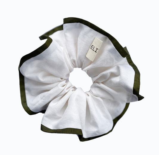 Hibiscus Scrunchie - Ivory